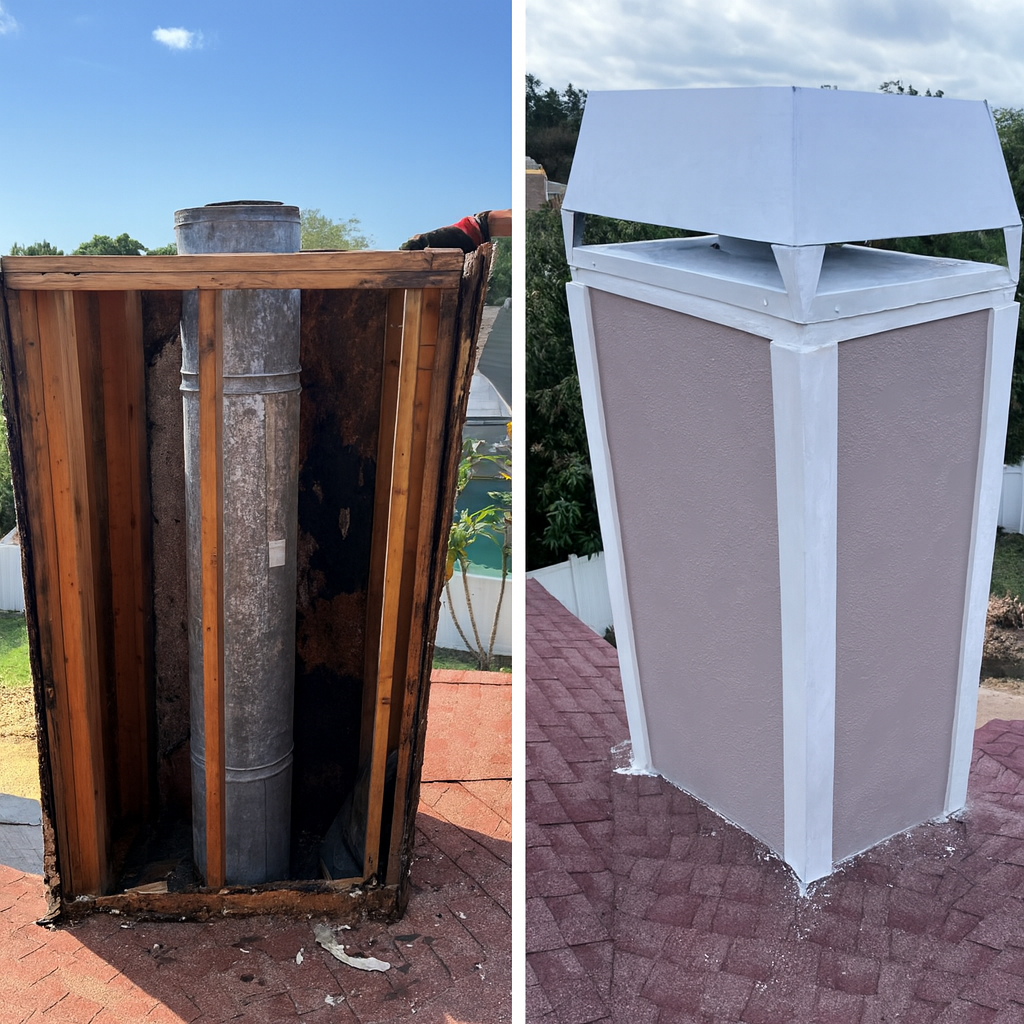 chimney restore - before & after