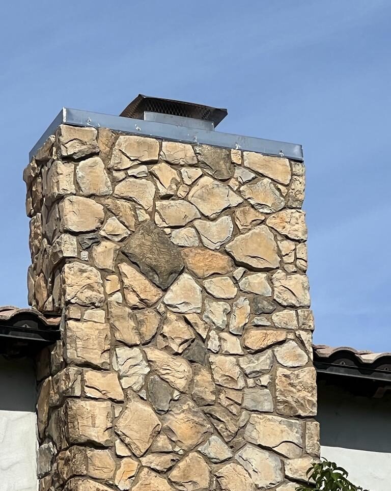 stone chimeny