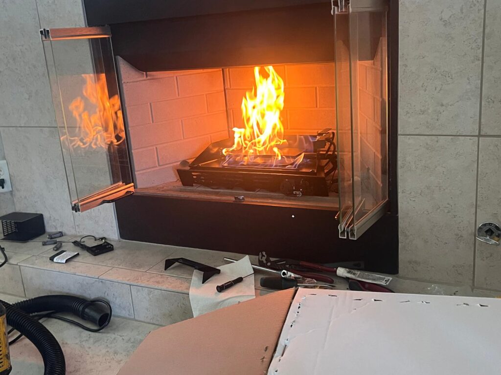 fireplace after installation 2