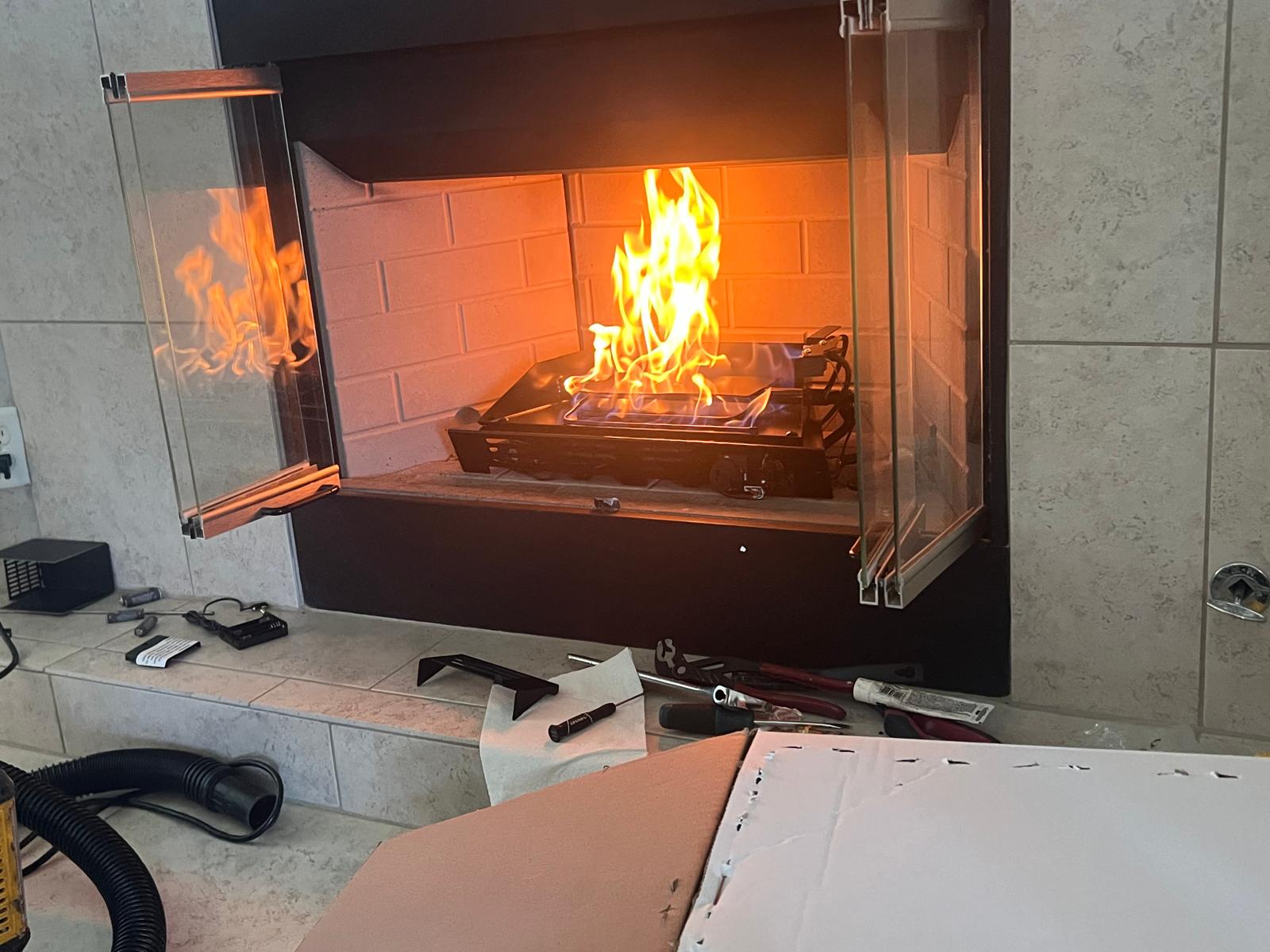 fireplace after installation 2